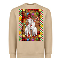 Mushroom Christmas goat family Heavyweight Sweatshirt - Artiststas