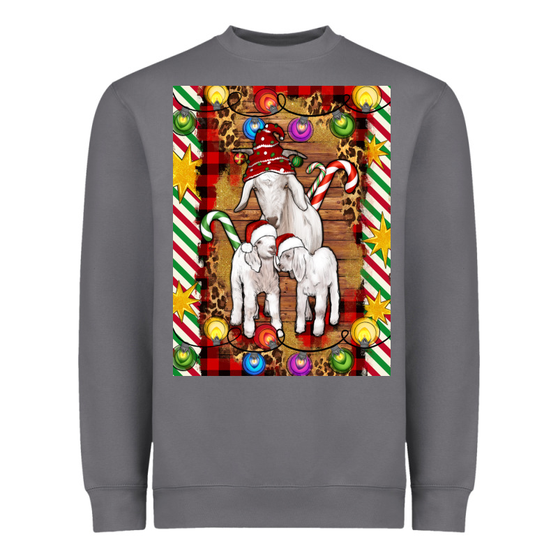 Christmas Goat Family Heavyweight Sweatshirt by Artiststas | Teevron