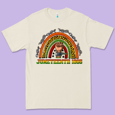 Premium Tee juneteenth 1865 rainbow