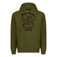 Army Green Born To Be Free Sea Premium Hoodie - Bettercallsaul
