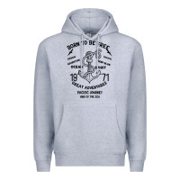 Heather Grey Born To Be Free Sea Premium Hoodie - Bettercallsaul