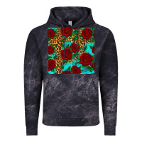 Cloud Black leopard roses seamless pattern Vintage Hoodie - HRA Design Shop