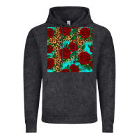 Vintage Black leopard roses seamless pattern Vintage Hoodie - HRA Design Shop