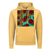 Vintage Mustard leopard roses seamless pattern Vintage Hoodie - HRA Design Shop