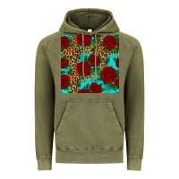 Vintage Olive leopard roses seamless pattern Vintage Hoodie - HRA Design Shop