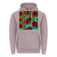 Vintage Zinc leopard roses seamless pattern Vintage Hoodie - HRA Design Shop