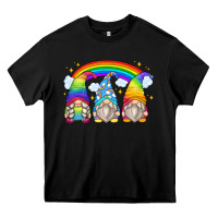 Black rainbow gnomes Heavy Core Tee - Zillion Design Studio