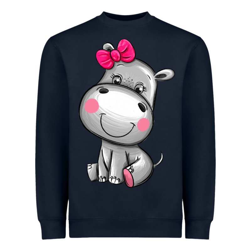 Cute Hippopotamus Heavyweight Sweatshirt by AdoDesignShop | Teevron