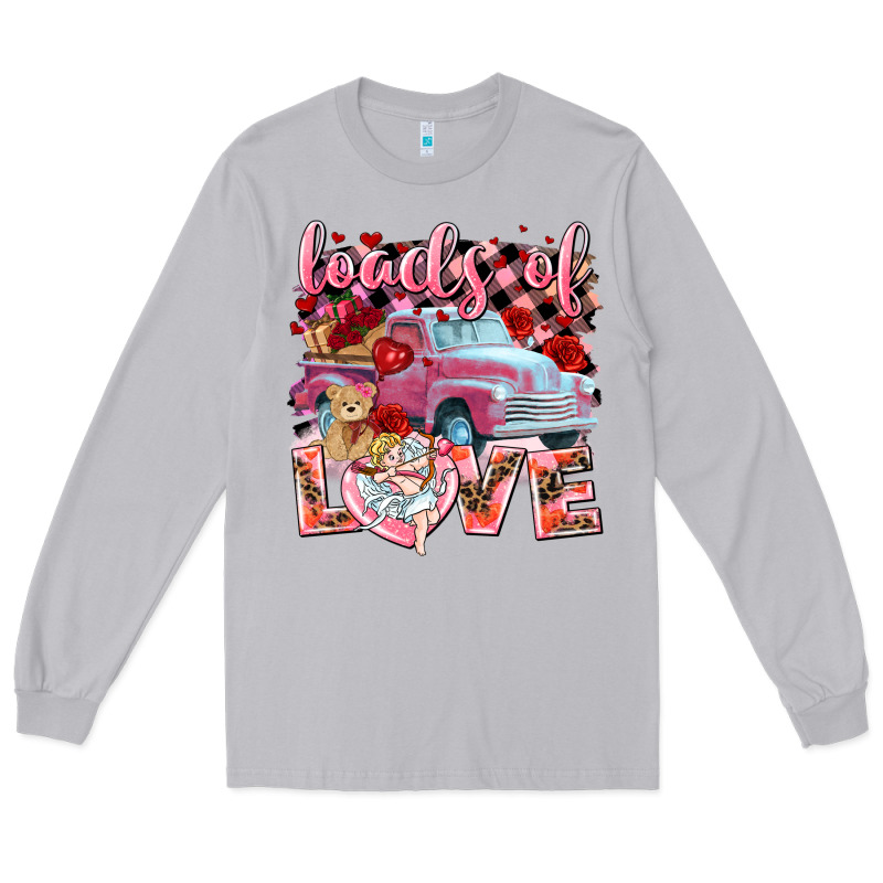 Loads Of Love Valentines Day Truck Long Sleeve Tee by NancyCooperArtShop | Teevron