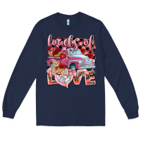 Navy loads of love valentines day truck Long Sleeve Tee - NancyCooperArtShop