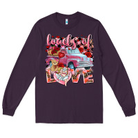 Plum loads of love valentines day truck Long Sleeve Tee - NancyCooperArtShop