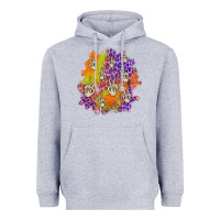 Heather Grey halloween patch Heavyweight Hoodie - BundleAndBundleShop