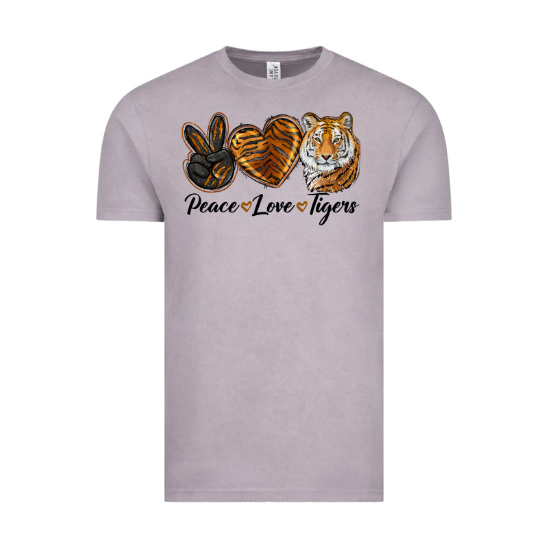 Peace Love Tigers Head Vintage Tee by JahusDesignShop | Teevron