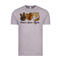 Vintage Zinc peace love tigers head Vintage Tee - JahusDesignShop