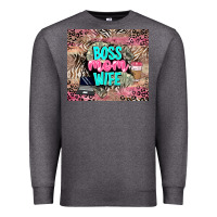 Charcoal Heather boss mom wife Premium Sweatshirt - LillyAllenDesigns