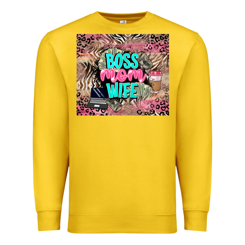 Boss Mom Wife Premium Sweatshirt by LillyAllenDesigns | Teevron