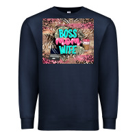 Navy boss mom wife Premium Sweatshirt - LillyAllenDesigns