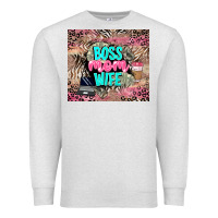 Oatmeal Heather boss mom wife Premium Sweatshirt - LillyAllenDesigns