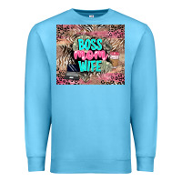 Ocean Blue boss mom wife Premium Sweatshirt - LillyAllenDesigns