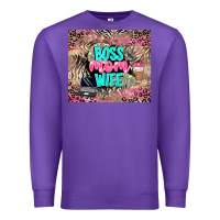 Purple boss mom wife Premium Sweatshirt - LillyAllenDesigns