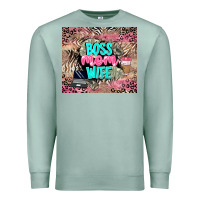 Seafoam boss mom wife Premium Sweatshirt - LillyAllenDesigns