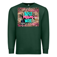Sports Green boss mom wife Premium Sweatshirt - LillyAllenDesigns