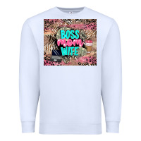 White boss mom wife Premium Sweatshirt - LillyAllenDesigns