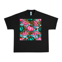 Black breast cancer awareness with pumpkins seamless pattern Urban Heavy Tee - BundleAndBundleShop