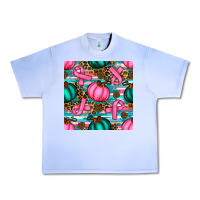 Grape Ice breast cancer awareness with pumpkins seamless pattern Urban Heavy Tee - BundleAndBundleShop