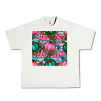 Pistachio breast cancer awareness with pumpkins seamless pattern Urban Heavy Tee - BundleAndBundleShop
