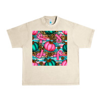 Sandshell breast cancer awareness with pumpkins seamless pattern Urban Heavy Tee - BundleAndBundleShop