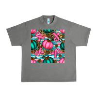 Tornado breast cancer awareness with pumpkins seamless pattern Urban Heavy Tee - BundleAndBundleShop