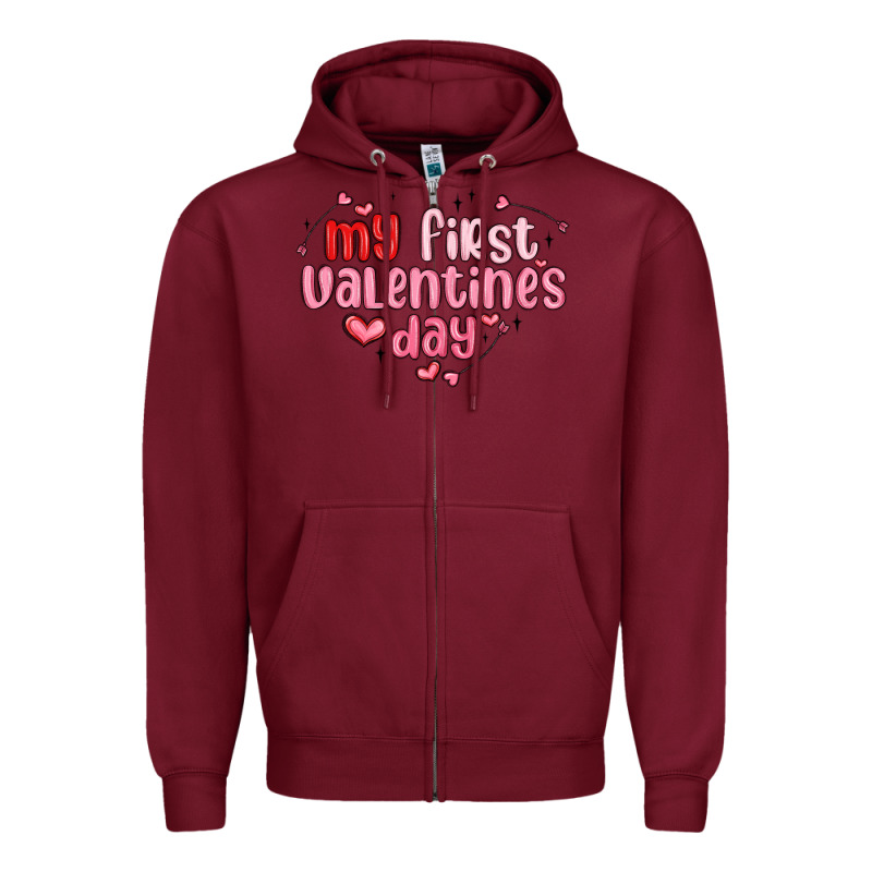 My First Valentines Day Zipper Hoodie by MaliasSmallBusiness | Teevron