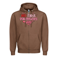 Chestnut my first valentines day Zipper Hoodie - MaliasSmallBusiness