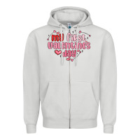 Dove Grey my first valentines day Zipper Hoodie - MaliasSmallBusiness