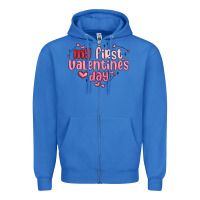 True Royal my first valentines day Zipper Hoodie - MaliasSmallBusiness