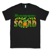 Black shenanigans squad gnomes shamrock gold leopard glitter Classic Tee - Artiststas