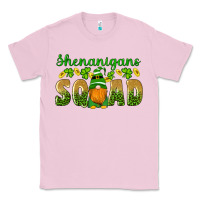 Bubblegum Pink shenanigans squad gnomes shamrock gold leopard glitter Classic Tee - Artiststas