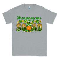 Heather Grey shenanigans squad gnomes shamrock gold leopard glitter Classic Tee - Artiststas