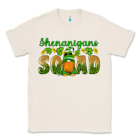 Natural shenanigans squad gnomes shamrock gold leopard glitter Classic Tee - Artiststas