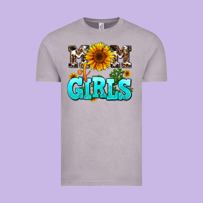 Mom Of Girls Vintage Tee Designed By Adodesignshop