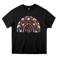 Black usa camouflage rainbow Heavy Core Tee - Artiststas