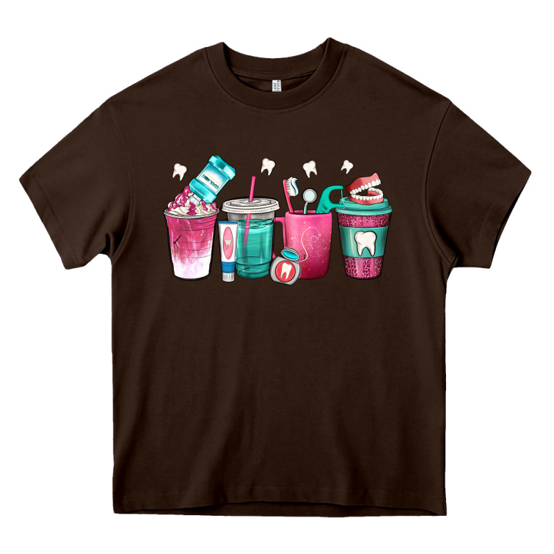 Dentist Coffee Cups Heavy Core Tee by texasbilliewilder | Teevron