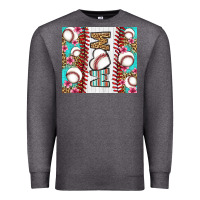 Charcoal Heather baseball mom Premium Sweatshirt - LillyAllenDesigns