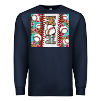 Navy baseball mom Premium Sweatshirt - LillyAllenDesigns