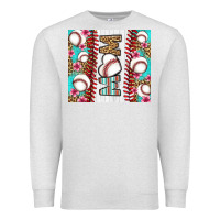 Oatmeal Heather baseball mom Premium Sweatshirt - LillyAllenDesigns