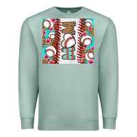 Seafoam baseball mom Premium Sweatshirt - LillyAllenDesigns