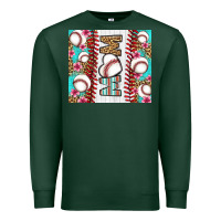 Sports Green baseball mom Premium Sweatshirt - LillyAllenDesigns