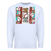 White baseball mom Premium Sweatshirt - LillyAllenDesigns