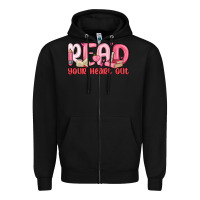 Black read your heart out Zipper Hoodie - MaliasSmallBusiness